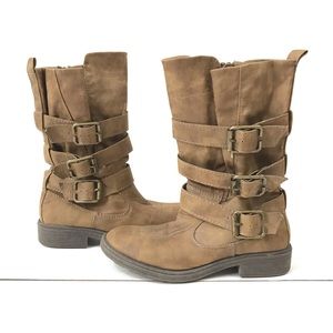 Brash mid calf boots women’s tan size 8